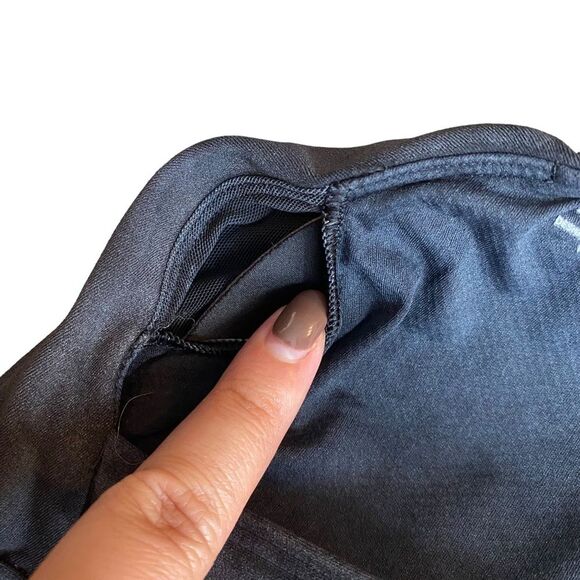 Athleta Size L Black Stonewash‎ Strappy Sports Bra Padded - Picture 5 of 6